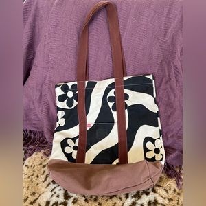 Canvas Tote psychedelic pattern